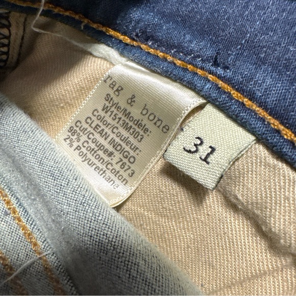 Rag & Bone women’s high rise skinny blue jeans dark wash sz 31 - Picture 10 of 10